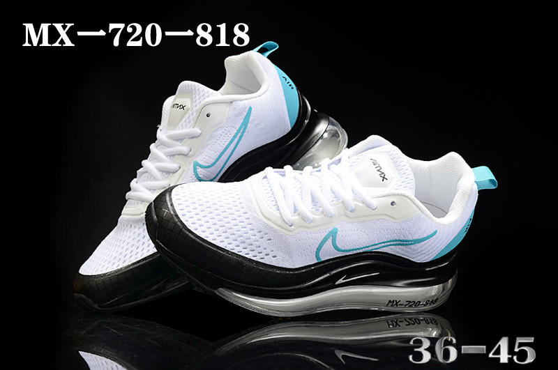 2020 Women Nike Air Max 720-818 White Jade Blue Black Shoes